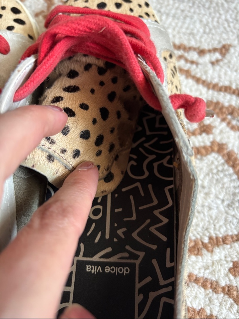 🤎 DOLCE VITA Leopard Print Calf Hair Sneakers - Picture 10 of 12